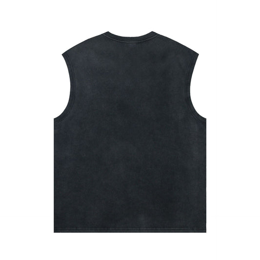 Dragon Print Casual Round Neck Vest For Men