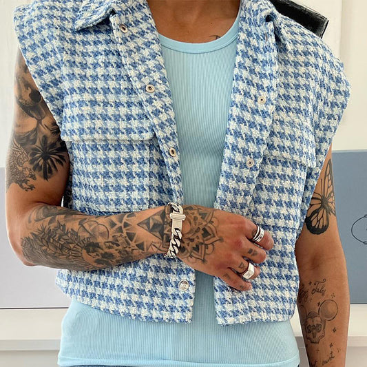 Single Breasted V-Neck Suit Vest For Men