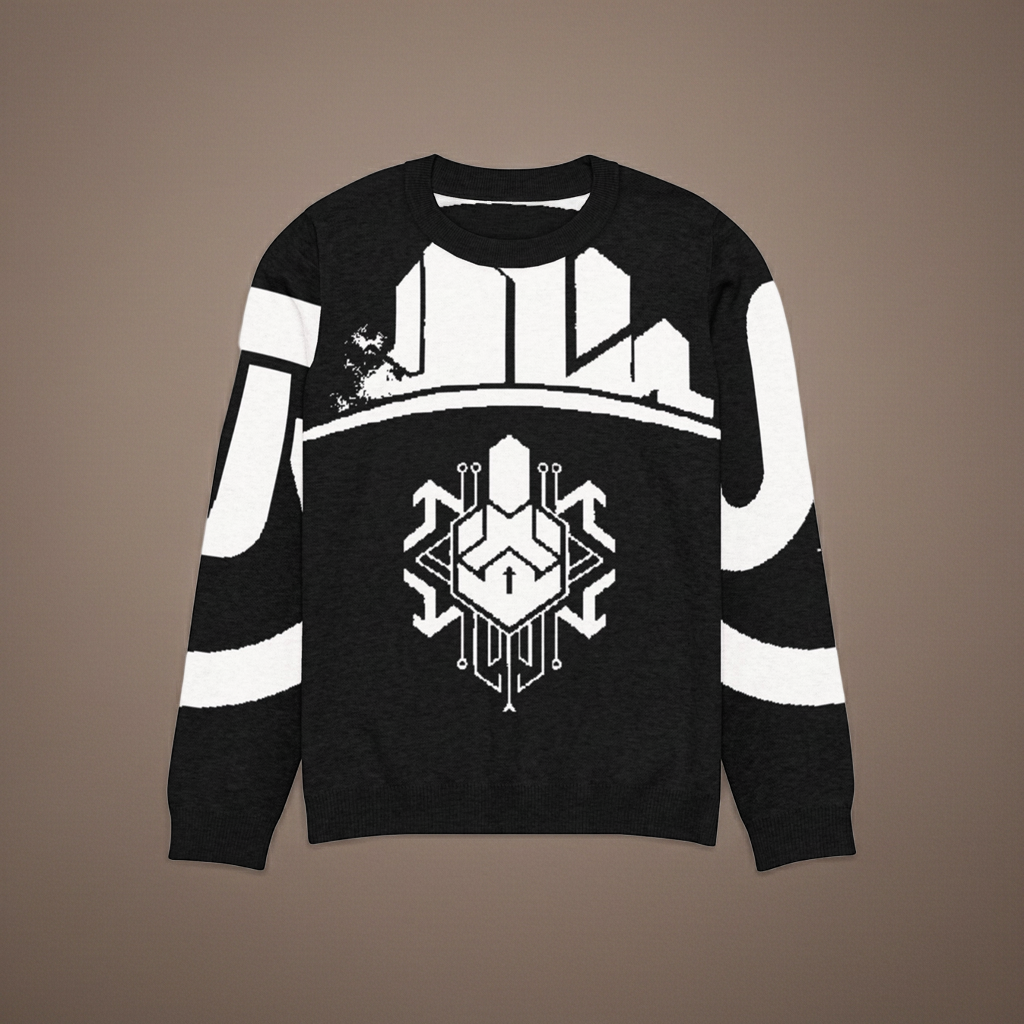 Knitted crew neck sweater